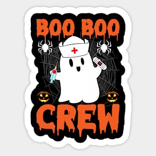 Boo Boo Crew Nurse Shirts Halloween Nurse Shirts for Women Sticker